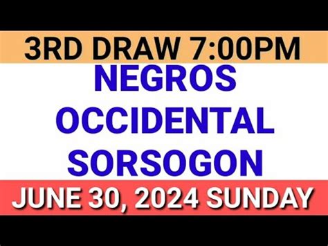 STL Sorsogon Results June 1 to 30, 2024.